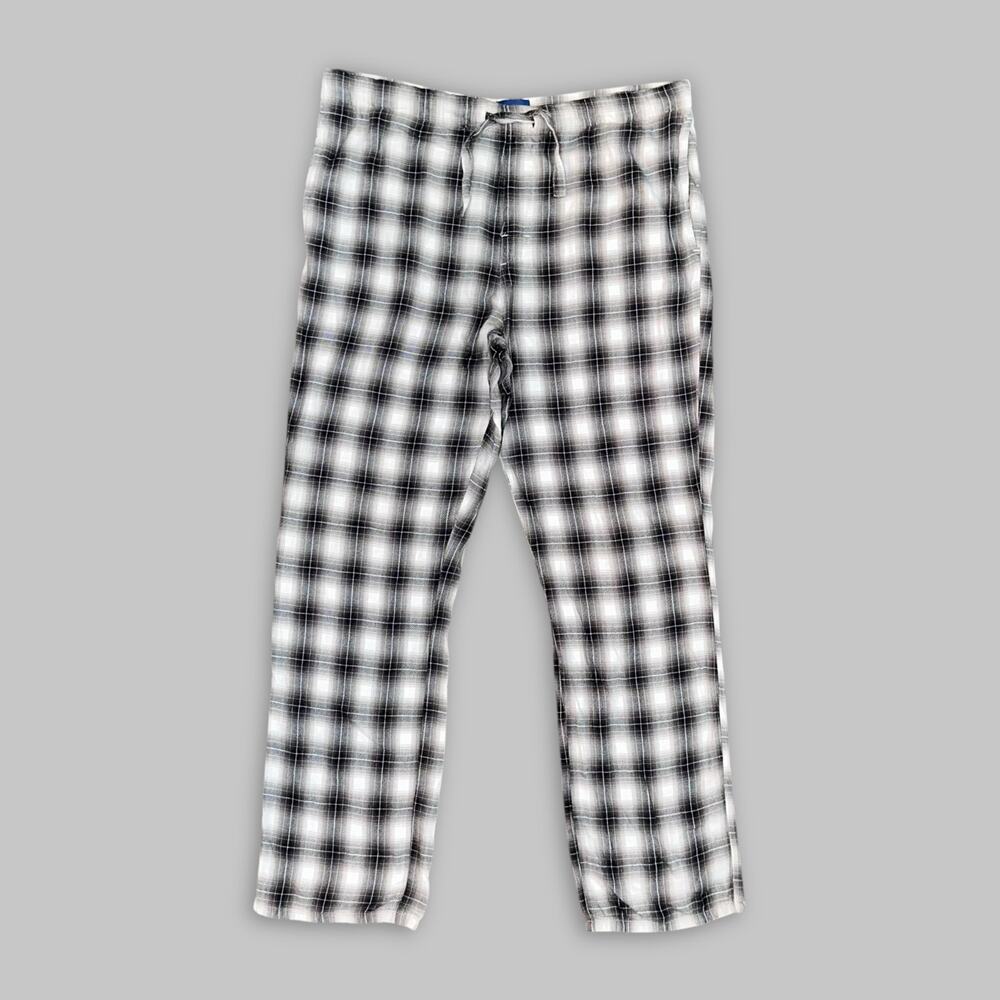 Old Navy Black & White Plaid Flannel Lounge Pants - Men’s Size M